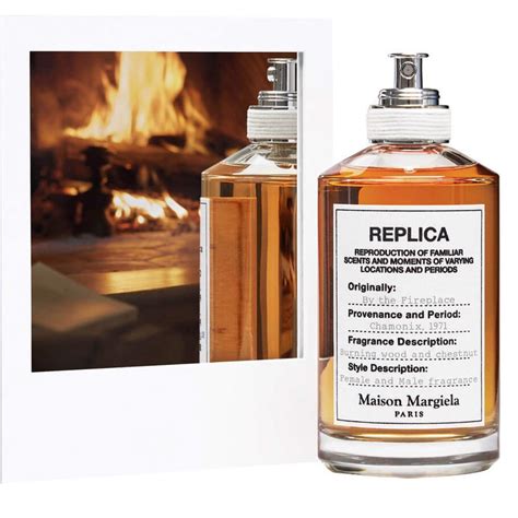 replica perfume burning wood and chestnut|maison margiela by the fireplace.